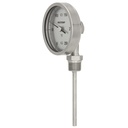 ReoTemp Bimetal Dial Thermometer, 3" Dial, Bottom Conn./Reset, 2.5" Stem, 1/4" NPT, 0/200°F