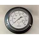 PRESSURE GAUGE 0-160 PSI 3.5", FRONT FLANGE CASE 1/4"NPT CBM