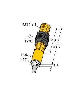 Turck Capacitive Sensor, With Increased Temperature Range (BC3-S12-AP6X/S100)