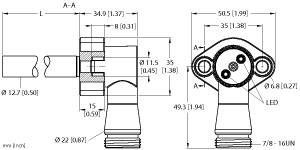 Turck Inductive Sensor, For High Pressures (BI1.5-CRS260C-ADZ30X2-B1131)