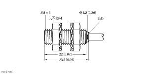 Turck Inductive Sensor (BI1.5-EG08K-AP6X 7M)
