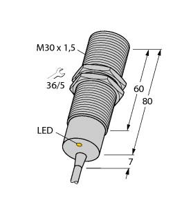 Turck Inductive Sensor, With Increased Temperature Range (BI10-M30-AZ3X/S120)