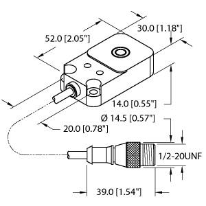 Turck Inductive Sensor (BI10-Q14-ADZ32X2-0.2-SB3T)