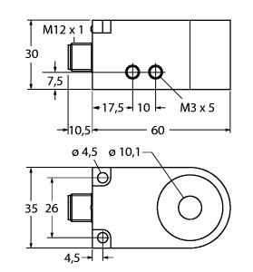 Turck Inductive Sensor, Ring Sensor (BI10R-W30-DAN6X-H1141)