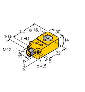 Turck Inductive Sensor, Ring Sensor (BI15R-Q14-AP6X2-H1141)