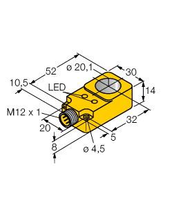 Turck Inductive Sensor, Ring Sensor (BI20R-Q14-AP6X2-H1141)