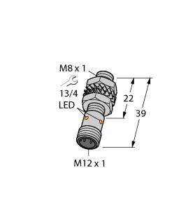 Turck Inductive Sensor, With Weldguard® coating (BI2-EG08K-AG41X-H1341/S1589)