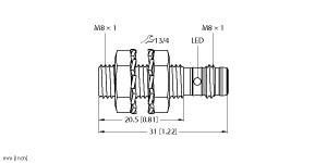 Turck Inductive Sensor, With Increased Switching Distance (BI2-EG08K-AN6X-V1131)