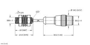 Turck Inductive sensor, With Weldguard® coating (BI2-EG08K-AP6X-0.4-RS4T/S1589)
