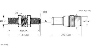 Turck Inductive Sensor (BI2-EG08-VP6X-0.2-RS4.4T)