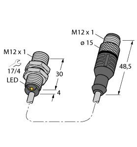 Turck Inductive Sensor, With Weldguard® coating (BI2-EG12K-AP6X-0.2-RS4T/S1589)