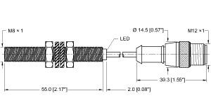 Turck Inductive Sensor (BI2-G08-AN6X-0.2-RS4T)