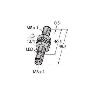 Turck Inductive Sensor, With Increased Switching Distance (BI2-M08E-AN6X-V1131)