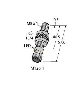 Turck Inductive Sensor, With Increased Switching Distance (BI2-M08E-AP6X-H1341)