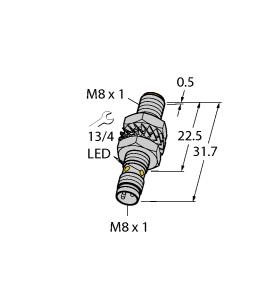 Turck Inductive Sensor, With Increased Switching Distance (BI2-M08K-AN6X-V1131)