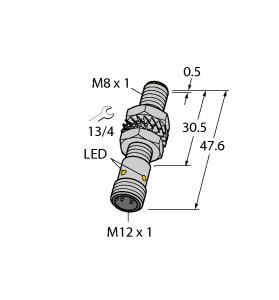Turck Inductive Sensor, With Increased Switching Distance (BI3-M08-AN6X-H1341)