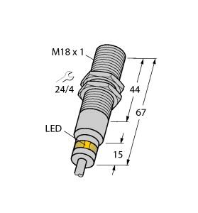 Turck Inductive Sensor, For Harsh Environments and Temperatures up to -60 °C (BI5-EM18WD-AP6X/S929)
