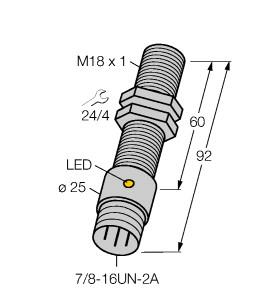 Turck Inductive Sensor (BI5-G18-AZ3X-B1331 60MM)