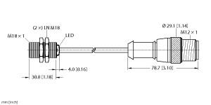 Turck Inductive Sensor (BI5-G18K-AP6X-0.2-RS4T)
