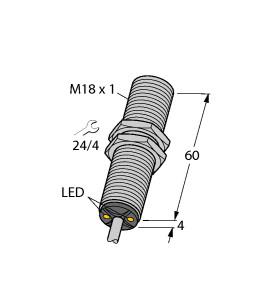 Turck Inductive Sensor (BI5-GT18-ADZ30X2 7M)