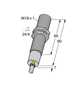 Turck Inductive Sensor, With Increased Temperature Range (BI5-M18-AP6X/S120)