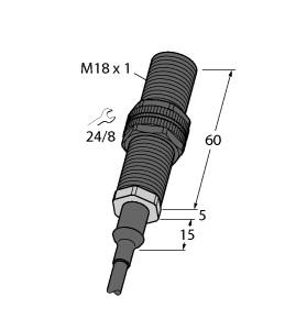 Turck Inductive Sensor, For Underwater Applications (BI5-P18-AP6/S139-S1261 7M)