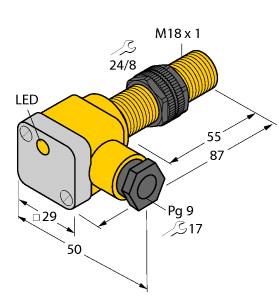 Turck Inductive Sensor (BI5-P18SK-RZ3X2 55MM)