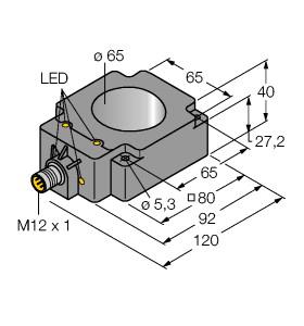 Turck Inductive Sensor, Ring Sensor (BI65R-Q80-AP6X2-H1141)