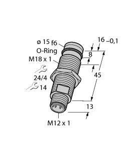 Turck Inductive Sensor, For High Pressures (BID2-G180-AP6-H1141/S212)