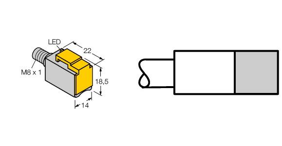 Turck Magnetic Field Sensor, For Pneumatic Cylinders (BIM-PSM-AP6X-V1131)