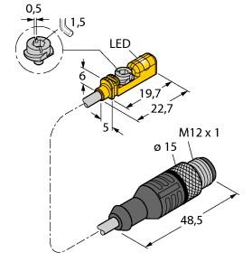 Turck Magnetic Field Sensor, Compact design for small hydraulic cylinders (BIM-UNTK-AP7X-0.3-RS4)