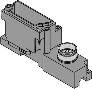 Turck BL67 base module, 1 × M23 Connector, 12-pin (BL67-B-1M23-VI)