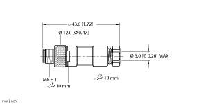 Turck Actuator and Sensor Field Wireable, M8 × 1, Male, Straight (BS 5141-0)
