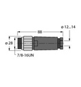 Turck Accessories for Fieldbus Systems, Field-Wireable Connector, 7/8″ Male, Straight (BSV4140-0/16)