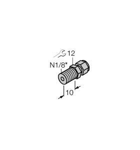 Turck Accessories, Compression Fitting, For Temperature Sensors (CF-M-3-N1/8-A4)