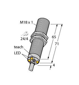 Turck Inductive Sensor, Rotation speed monitor (DTBI5U-M18E-AP4X3)