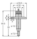 Turck Flow Monitoring, Immersion Sensor without Integrated Processor (FCS-50A4-NA/D014)