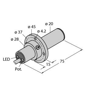 Turck Flow Monitoring, Immersion Sensor with Integrated Processor (FCS-K20-AP8X)