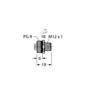 Turck DeviceNet™ Receptacle, Front Mount (FS 57)
