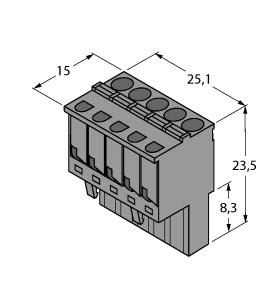 Turck Accessories, Removable Spring-Type Terminals (IM-CC-5X2BU/2BK)