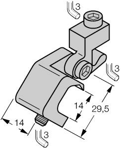 Turck Accessories, Mounting Bracket, For Tie-Rod Cylinders (KLA2)