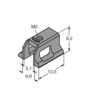 Turck Accessories, Mounting Bracket, For Dovetail Groove Cylinders (KLDT-UNT8)