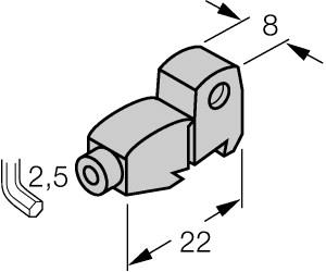 Turck Accessories, Mounting Bracket, For Profile Cylinders with External Dovetail Groove (KLF1)