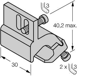 Turck Accessories, Mounting Bracket, For Profile Cylinders (KLI5)