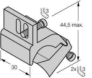 Turck Accessories, Mounting Bracket, For Tie-Rod Cylinders (KLI6Z)