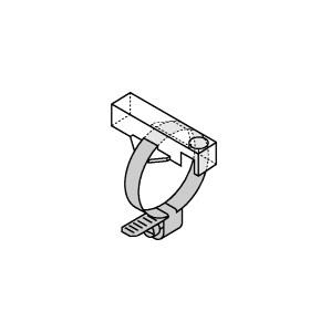 Turck Accessories, Mounting Bracket with Clip Collar, For Round Cylinders, Tie-rod Cylinders (KLR1-ASB8)