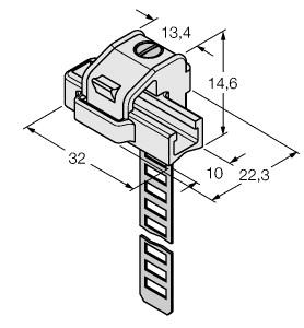 Turck Accessories, Mounting Bracket, For Cylinders, Tie-Rod Cylinders (KLRC-UNT1)