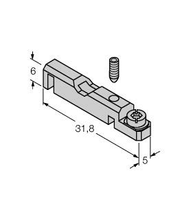 Turck Accessories, Mounting Bracket, For T-groove Cylinders (KLT1)