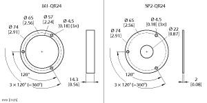 Turck Accessories, Protecting Ring and Shield Plate, For Encoders RI-QR24 (M3-QR24)