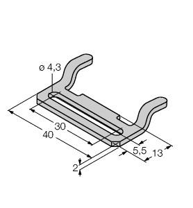 Turck Accessories, Mounting Bracket, For Linear Position Sensors (MB1-Q25)